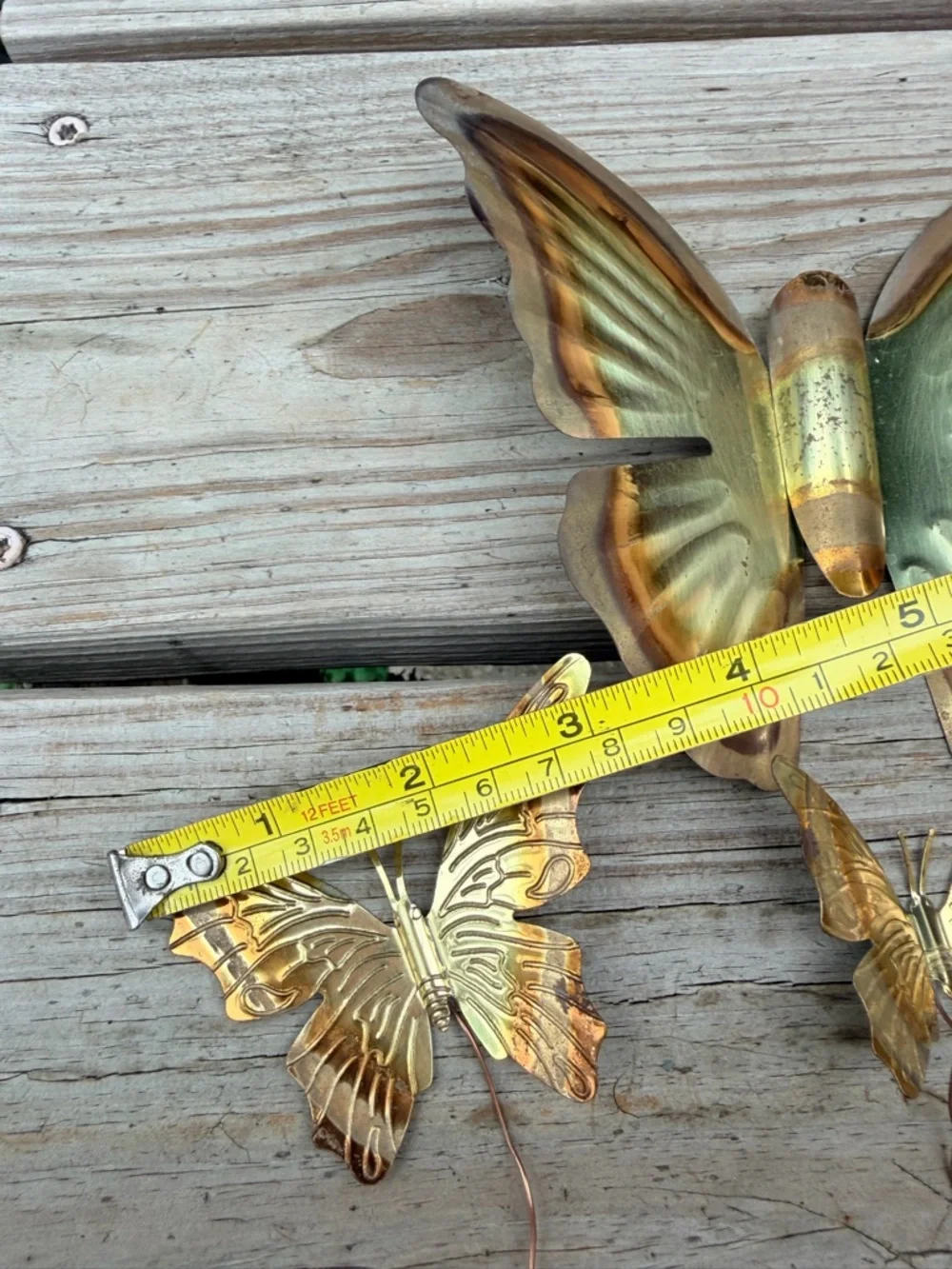 Vintage Brass Butterfly Wall Decor Set‎ of 3 Cottagecore
